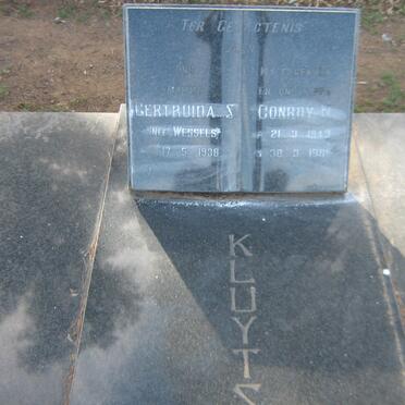 KLUYTS Conroy N. 1943-1981 &amp; Gertruida S. WESSELS 1938-