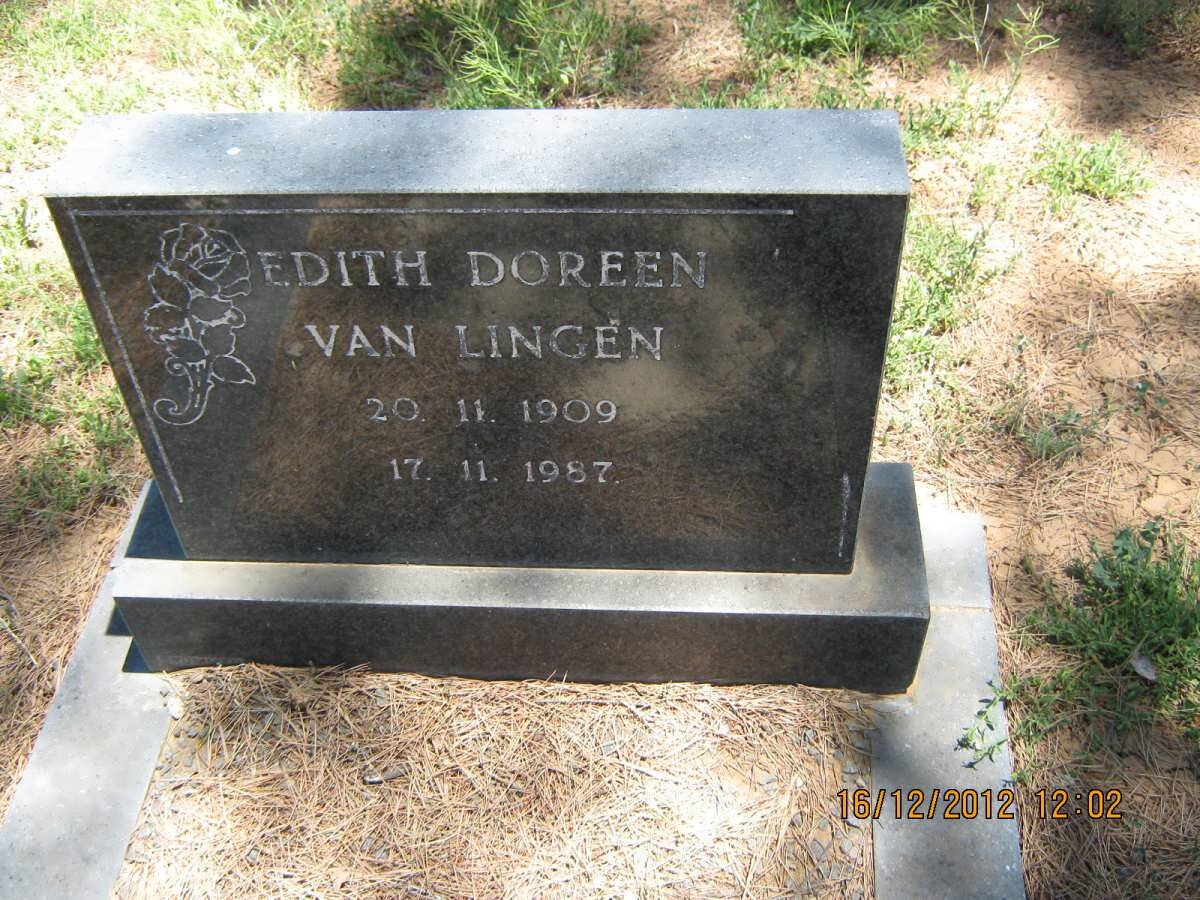 LINGEN Edith Doreen, van 1909-1987