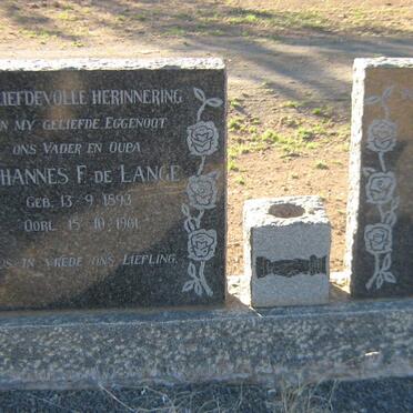 LANGE Johannes F., de 1893-1961 &amp; Lily Evelyn COWLEY 1899-1978