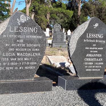LESSING Johannes Christiaan 1934-2009 &amp; Lucia Magdalena VAN DER WALT 1938-1994