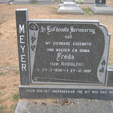 MEYER Freda nee RUDOLPH 1936-1997