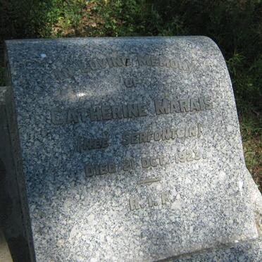 MARAIS Catherine nee SERFONTEIN -1923