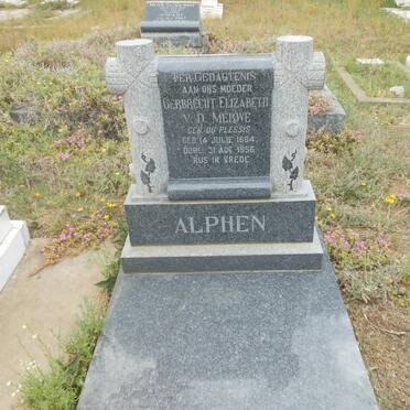 MERWE Gerbrecht Elizabeth, v.d. nee DU PLESSIS 1864-1956