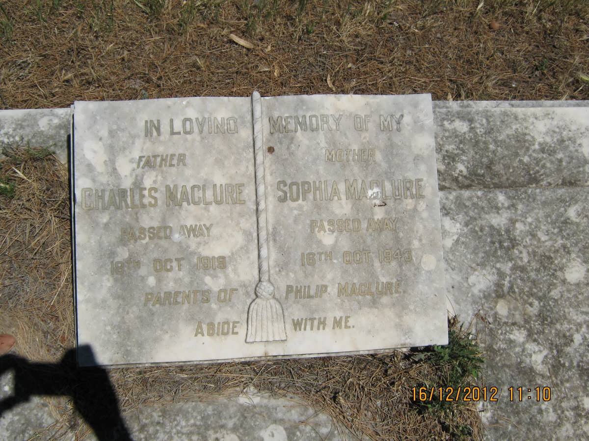 MACLURE Charles -1919 &amp; Sophia -1943