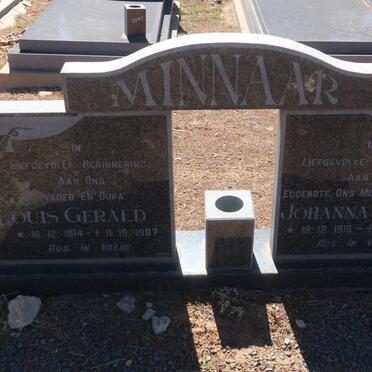 MINNAAR Louis Gerald 1914-1987 &amp; Johanna Hendrika 1915-1987