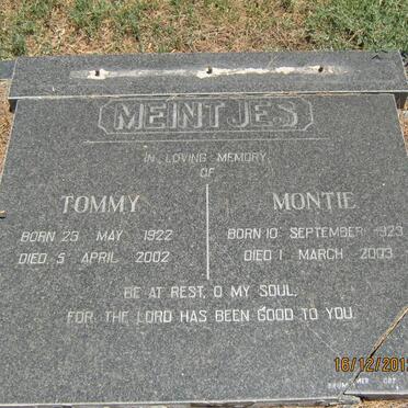 MEINTJES Tommy 1922-2002 :: MEINTJES Montie 1923-2003