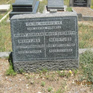 MEINTJES Henry Adriaan -1934 &amp; Maud Elizabeth -1935