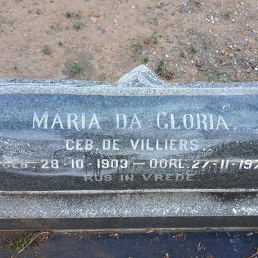 MARAIS Hendrik Jacobus 1904-1972 &amp; Maria da Gloria DE VILLIERS 1903-1971