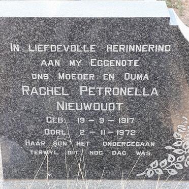 NIEUWOUDT Rachel Petronella 1917-1972