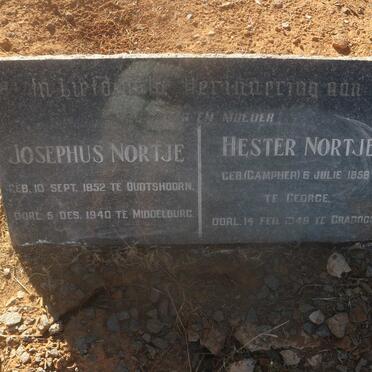 NORTJE Josephus 1852-1940 &amp; Hester CAMPHER 1858-1949