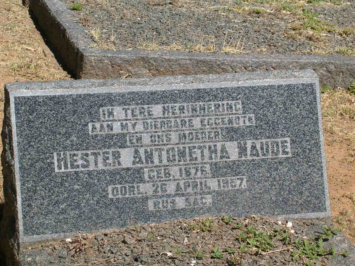 NAUDE Hester Antonetha 1876-1957