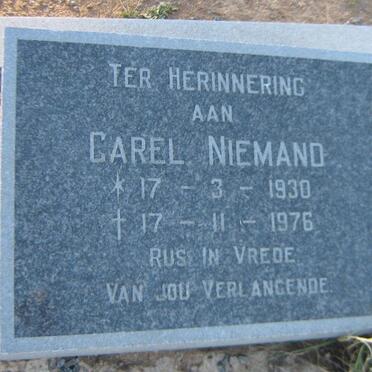 NIEMAND Carel 1930-1976