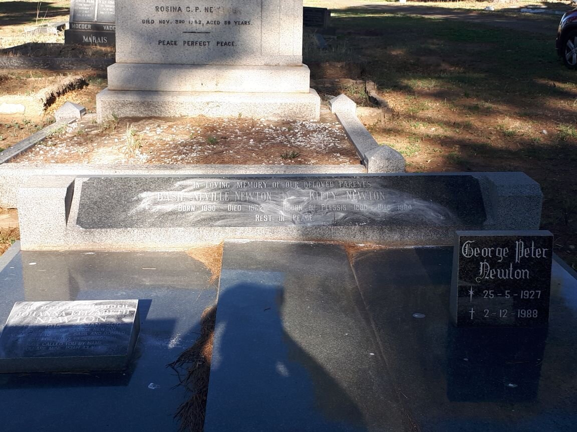 NEWTON Basil Neville 1890-1962 &amp; Kitty DU PLESSIS 1890-1964