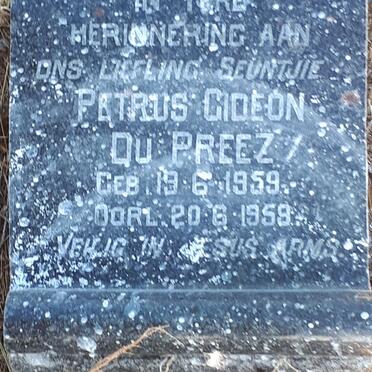 PREEZ Petrus Gideon, du 1959-1959