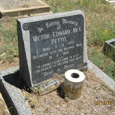 PETTIT Victor Edward Rice 1875-1963