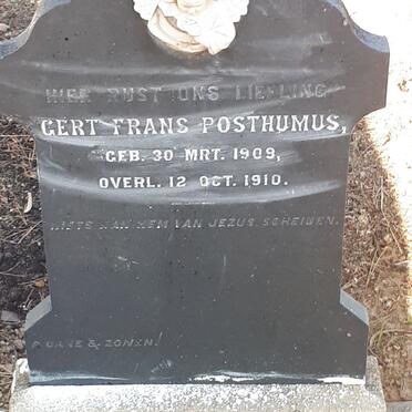 POSTHUMUS Gert Frans 1909-1910