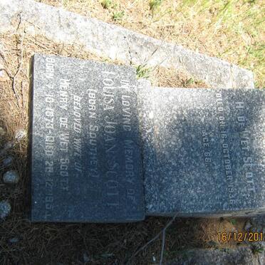 SCOTT H. de Wet -1936 &amp; Louisa Joan SOUTHEY 1873-1955