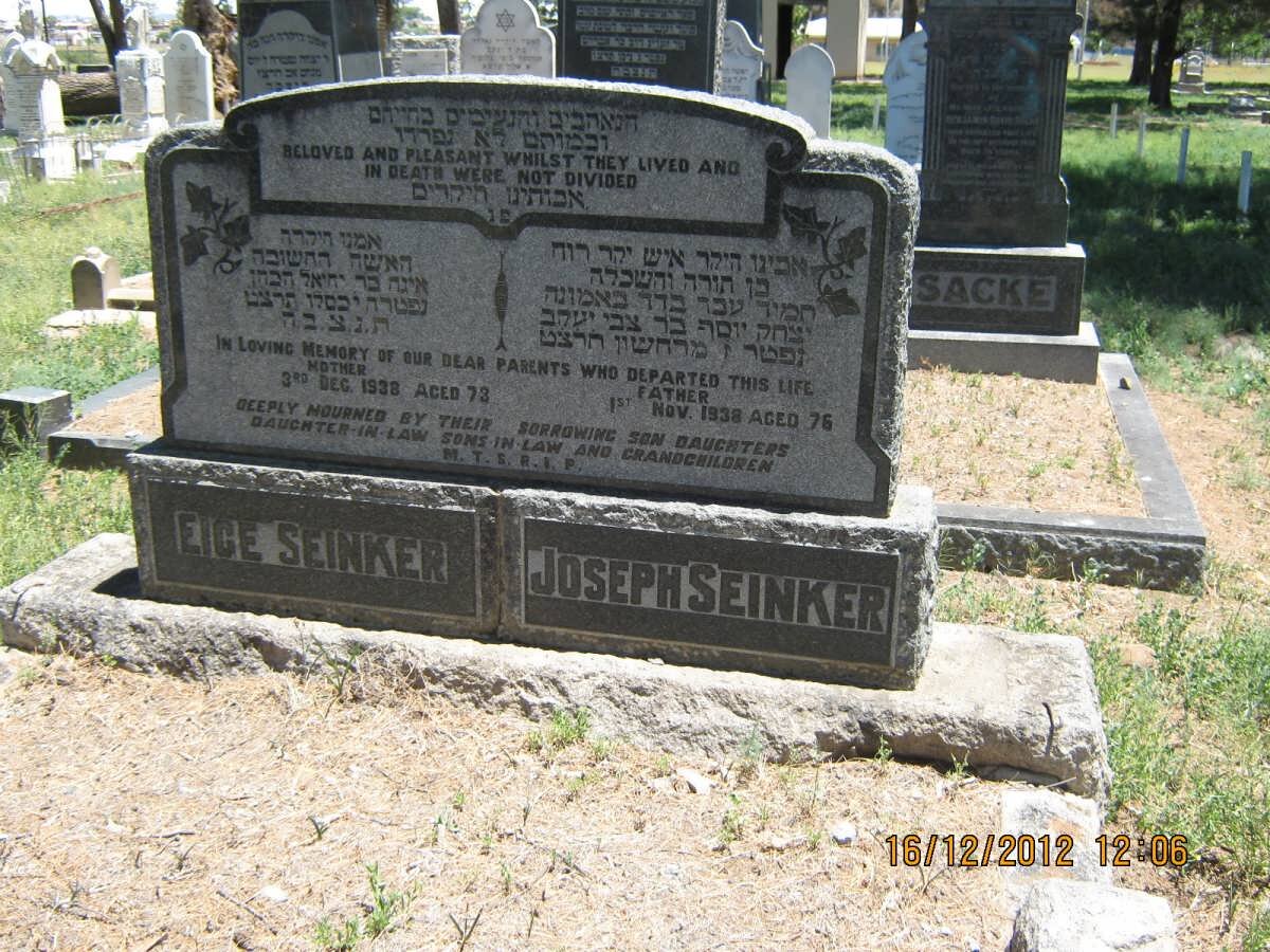 SEINKER Joseph -1938 &amp; Eige -1938