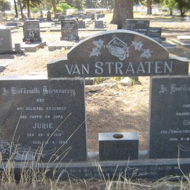 STRAATEN Jurie, van 1919-1986 &amp; Chris SWANEPOEL 1925-2001