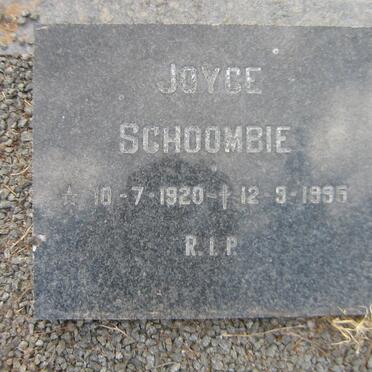 SCHOOMBIE Joyce 1920-1995