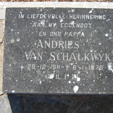SCHALKWYK Andries, van 1911-1978