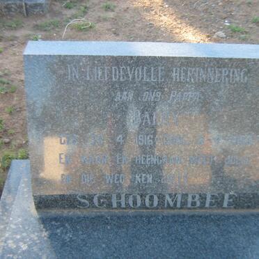 SCHOOMBEE Barry 1916-1966