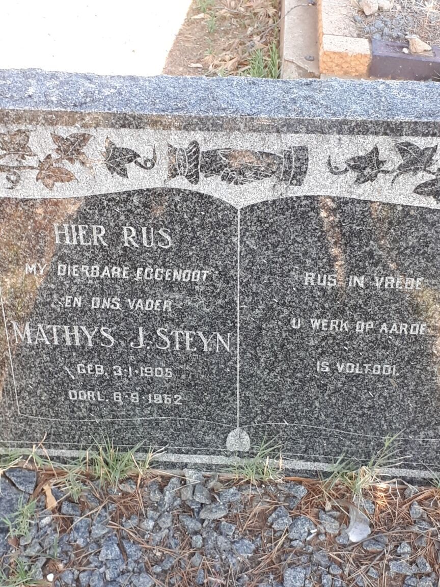 STEYN Mathys J. 1905-1952