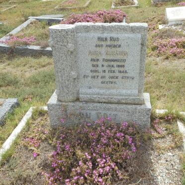 TOIT Anna Susanna, du nee SCHOOMBEE 1869-1949