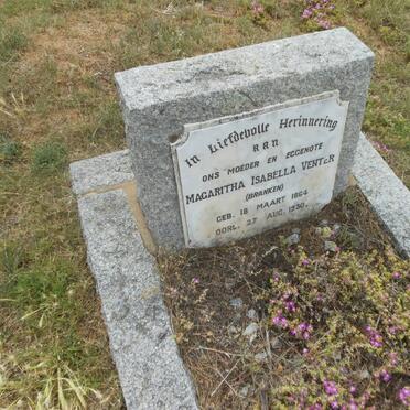 VENTER Magaritha Isabella nee BRANKEN 1864-1930