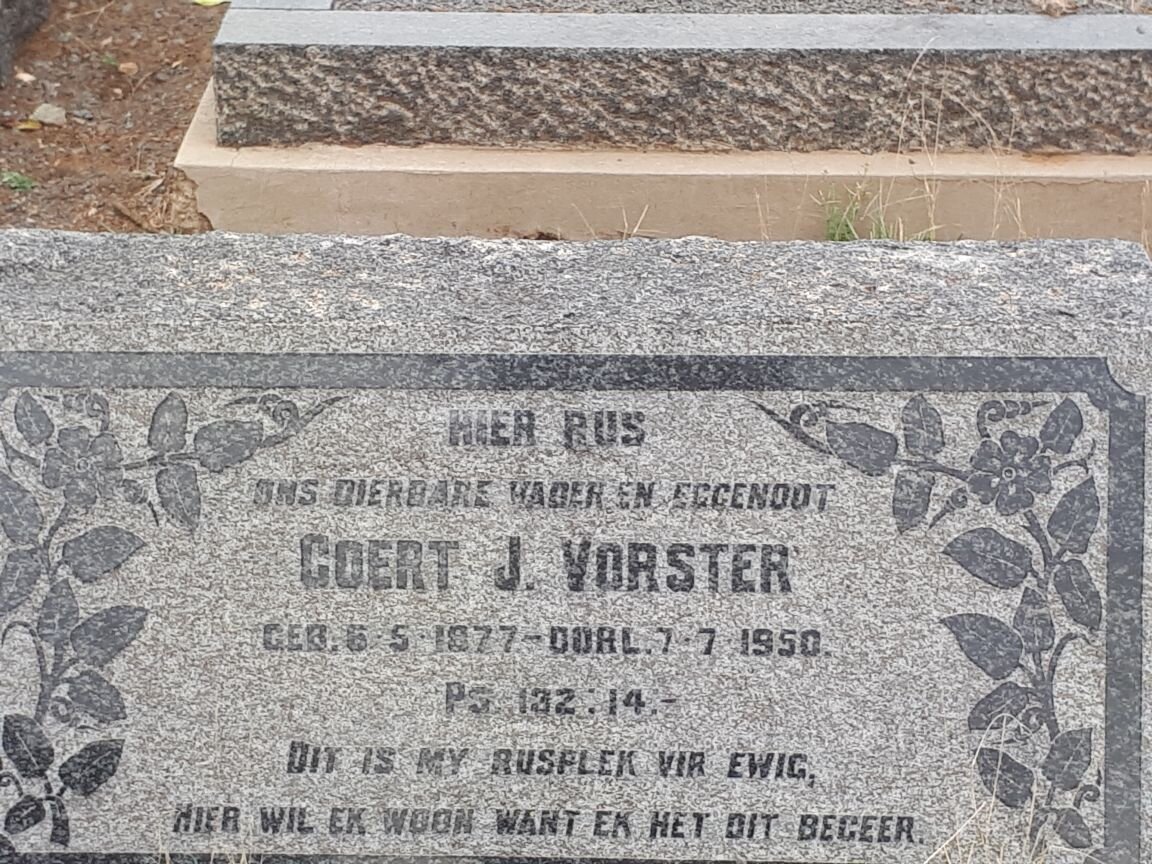 VORSTER Coert J. 1877-1950