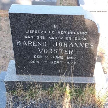 VORSTER Barend Johannes 1887-1977