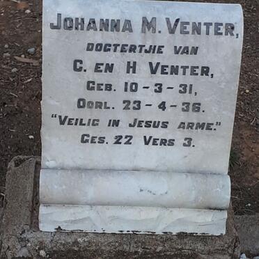VENTER Johanna M. 1931-1936