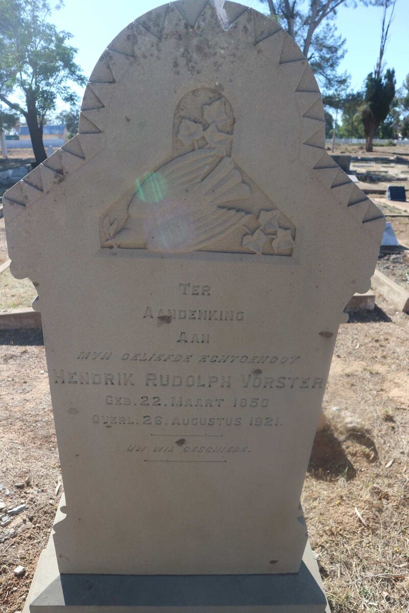 VORSTER Hendrik Rudolph 1850-1921