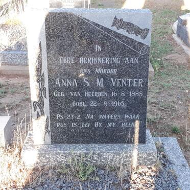VENTER Anna S.M. nee VAN HEERDEN 1888-1965