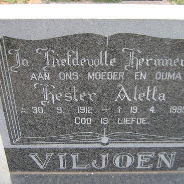VILJOEN Hester Aletta 1912-1995