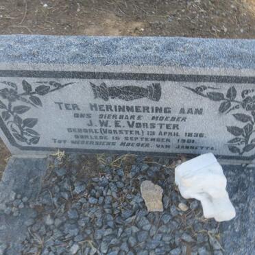 VORSTER J.W.E. nee VORSTER 1836-1901