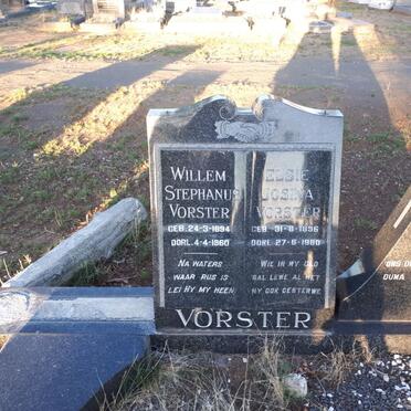 VORSTER Willem Stephanus 1894-1960 &amp;  Elsie Josina 1896-1980