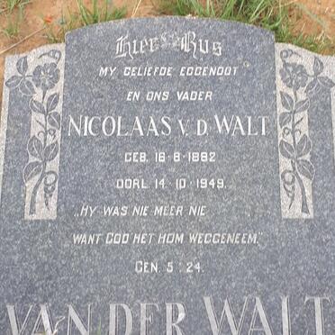 WALT Nicolaas, v.d. 1882-1949