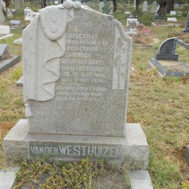 WESTHUIZEN Johannes Daniel, van der 1896-1934
