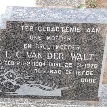 WALT L.C., van der 1904-1978