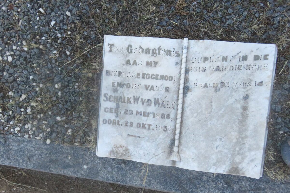 WALT Schalk W., v.d. 1886-1937