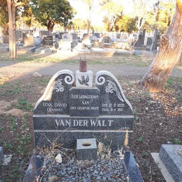 WALT Izak David, van der 1899-1961