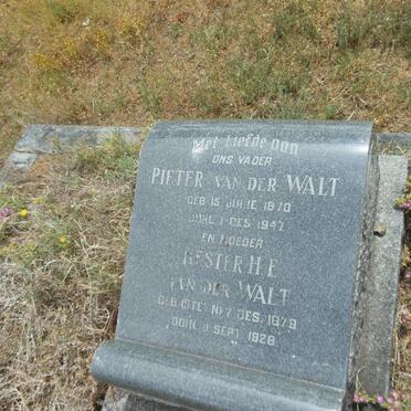 WALT Pieter, van der 1870-1947 &amp; Hester H.E. STEYN 1879-1928