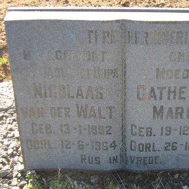WALT Nicolaas, van der 1892-1964 &amp; Catherina Maria 1894-1979