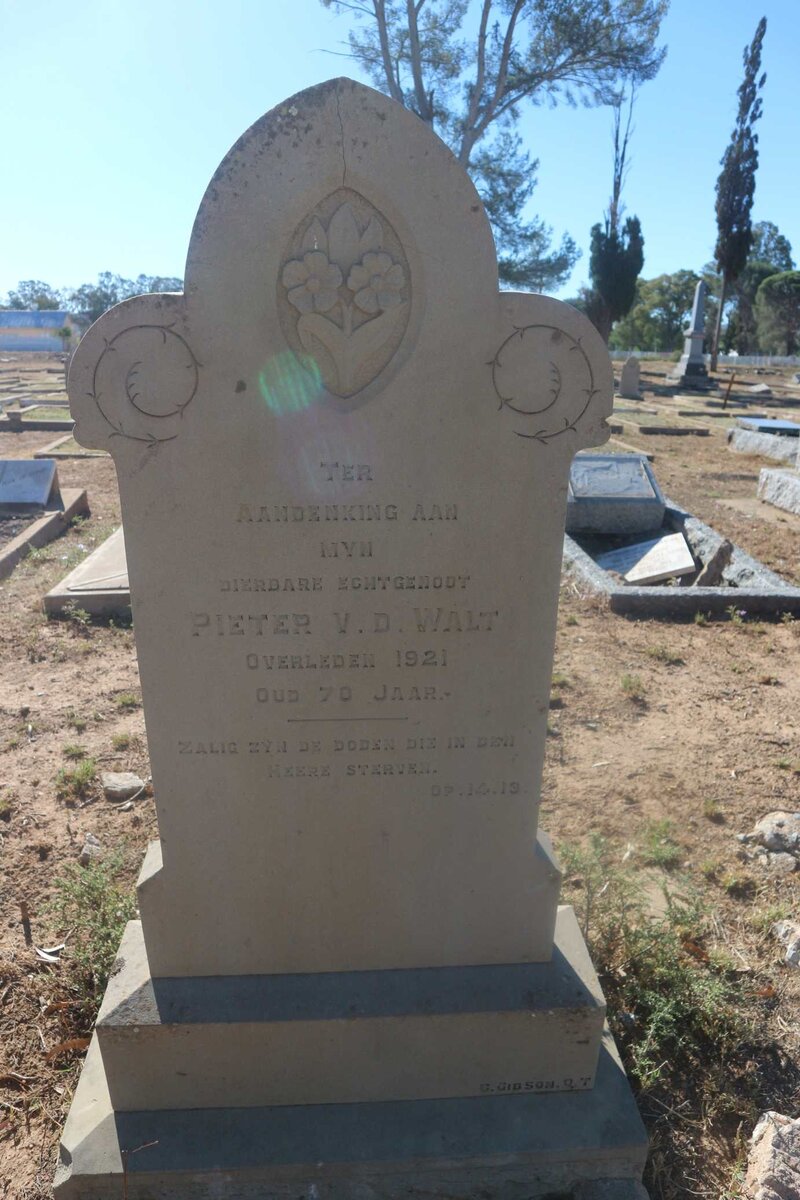 WALT Pieter, v.d. -1921