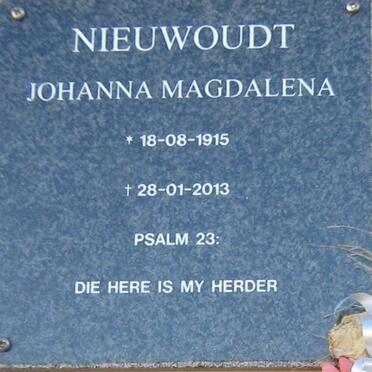 NIEUWOUDT Johanna Magdalena 1915-2013