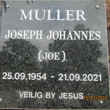 MULLER Joseph Johannes 1954-2021