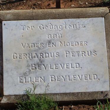 BEYLEVELD Gerhardus Petrus &amp; Ellen