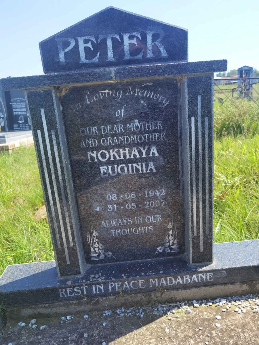 PETER Nokhaya Euginia 1942-2007