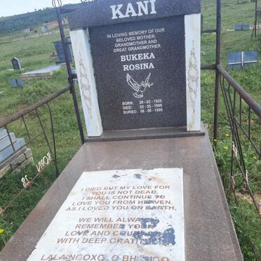 KANI Bukeka Rosina 1925-1999